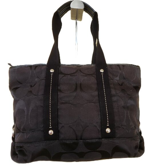 Euc Coach Kyra Signature Black Satchel Handbag Purse - Picture 3 of 13